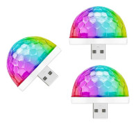 USB Mini Disco Ljus, 3 Pack, Ljudaktiverade Festlampor
