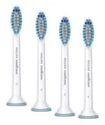 Philips Sonicare S2 Sensitive HX6054 - Extra tandborsthuvud - till tandborste - vit (paket om 4)