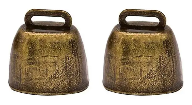 Ko, häst, får betande koppar klockor boskap gårdsdjur koppar högljudda bronsklockor (4 st, grön brons)