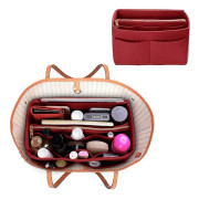 Handväska Organizer Insats, Filt Bag Organizer med dragkedja, Handväska & Tote Shaper för Speedy Neverfull Tote