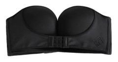 Axelbandslös Push Up-BH, Extra Framknäppning, Svart - 75A/B