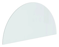Glasskiva för öppen spis halvrund 1200x600 mm