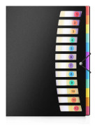 24 fickor Poly Project Organizer Letter Storlek, Expanderande Projekt