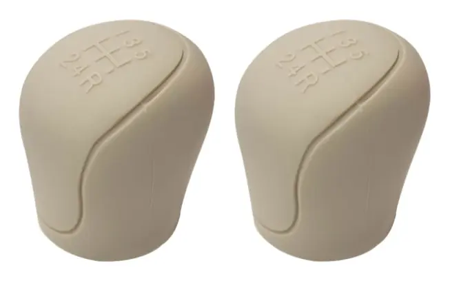 Beige-2pcs bilhandtagsöverdrag, bilhandtagsöverdrag, bilhandtag