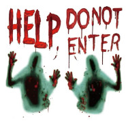 Halloween-klistermärken Halloween-dekoration Halloween-dekoration Fest Fönsteraffisch Hus 2PCS Maskerad Väggklistermärke