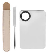 SALALIS Foundation Spatula 304 Rostfritt stål Kosmetisk Makeup Spatel Palett, ögonfranshygienset