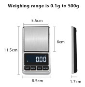 Digital köksvåg, Precision digital våg -0,01 noggrannhet 500g/0,1g