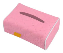 PU-läder kosmetisk servettlåda, solskyddsservetthållare, servetthållare（Rosa） Pink
