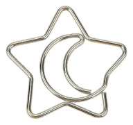 Guld Gem Star Moon Gem Rolig bokmärke Markör