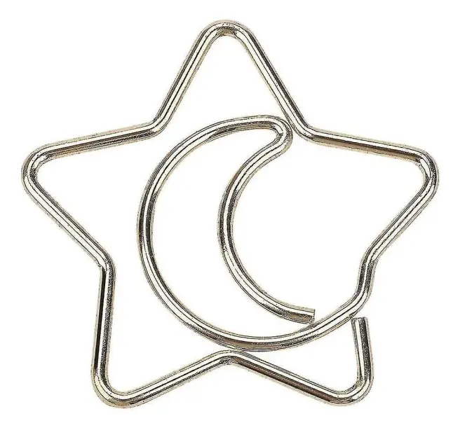 Guld Gem Star Moon Gem Rolig bokmärke Markör