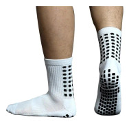 Halkskydd Fotbollsstrumpor Herr Dam Utomhus Sport Grip Fotboll Vit