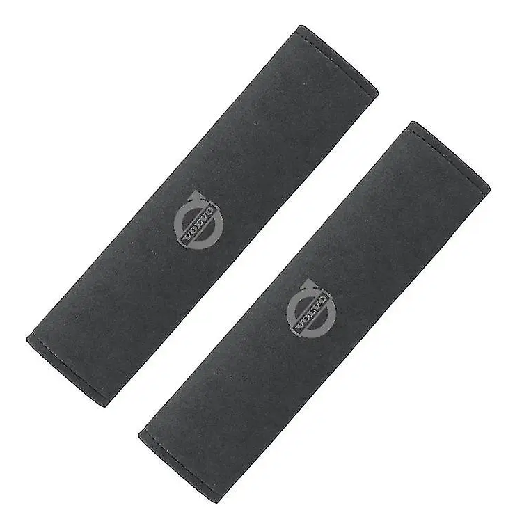 For Volvo Car Belt Shoulder Cover Xc60/xc40/s90/s60 Seat Belt Suede Cover (Pair, Black)