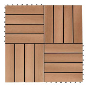 Terrassplattor 22 st 30 x 30 cm 2 m² WPC Teak - SALUTUYA - BD18867
