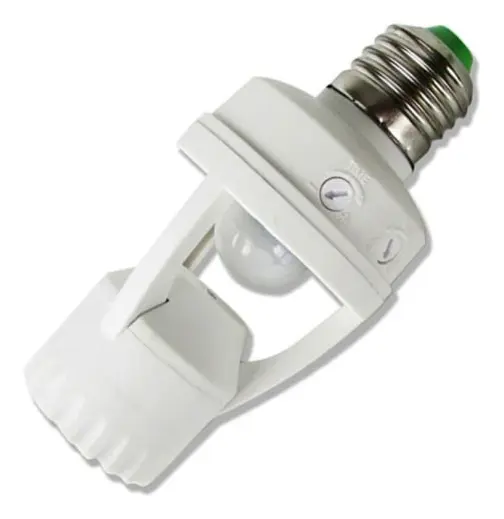IC Rörelsedetektor LED-lampa med kontrollbrytare E27-sockel