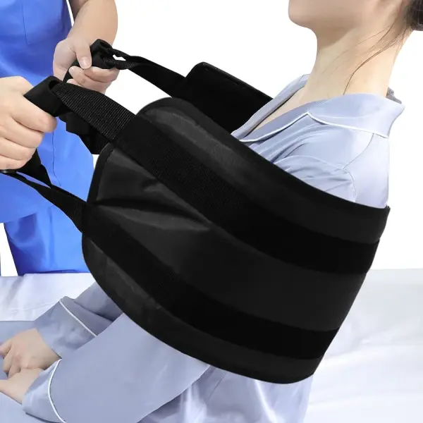 Patientöverföringsbälte, 100 cm, för säker överföring i säng, bil, rullstol, säng för personer.
