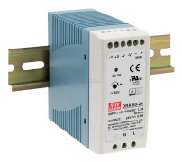 MEAN WELL DRA-60-24, 60 W, 90 - 264 V, ITE EN/UL/IEC 60950, Vit, 40 mm, 100 mm