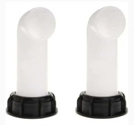 BF 2 st vattenbehållare adapter vattenbehållare ventil IBC avloppstank adapter för IBC vattenbehållare tonnageventiler jordbruksbevattning rörledning plast 60mm