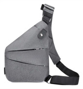 Otroligt tunn grå slingbag / axelväska / bröstväska
