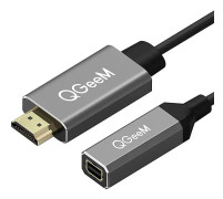 Qgeem HDMI Single till Mini Dp Converter Adapter Kabel Uhd 4k@30hz kontakt