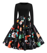 Women's Vintage Christmas Dress Cocktail Party Dress Holiday