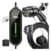 JATRHG EV-laddare 12M 3,6KW-1,5KW 16A|13A|10A|8A Typ 2 Bärbar elbilsladdningskabel Omkopplingsbar ström EV-laddare