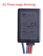 Ld-600s Inbyggd 3-vägs finger touch dimmer På/av-brytare Us Eu DB Black EU2