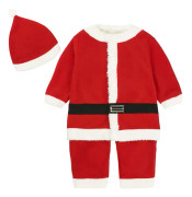 BabyGirl Christmas Santa Cosplay Romper Jumpsuit Dress Hat Outfit W