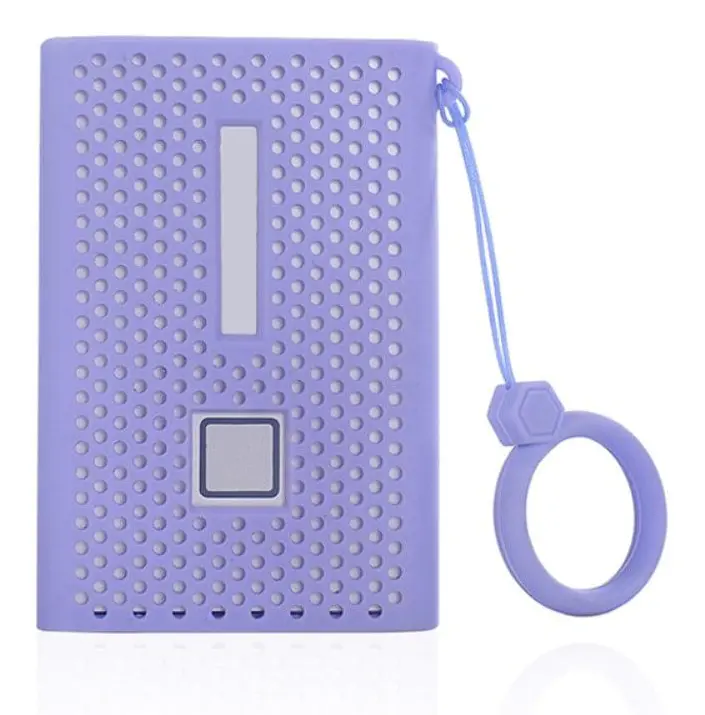 Samsung T7 Touch SSD silikonskydd med ringrem - Lila