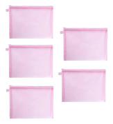 Hängande mesh blixtlåspåse, 5 st lättvikts nylon