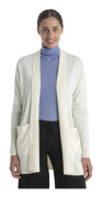 Icebreaker Lång Kofta Iseo Sweater Merino Beige S-M Kvinna