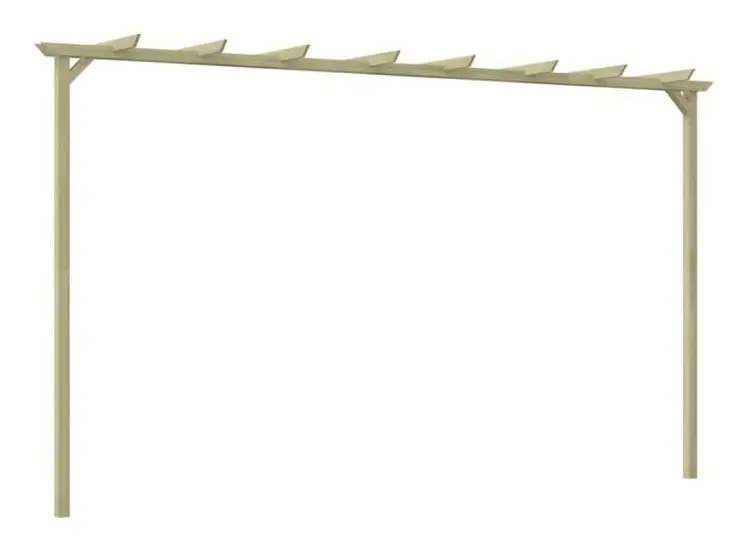 Trädgårdspergola 360 x 200 x 60 cm Impregnerad furu - SALUTUYA - BD18553