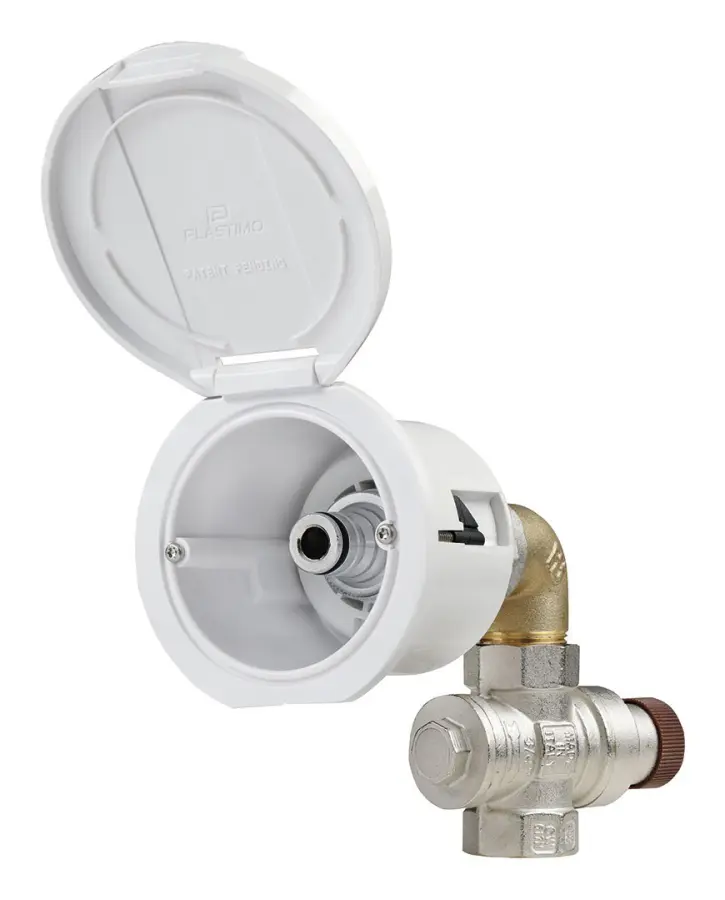 Plastimo Rund Lock Duschvatteninlopp R-4 Durchsichtig
