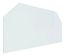 Glasskiva för öppen spis sexkantig 120x60 cm