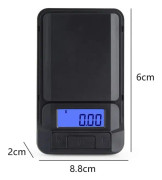 Digital våg, 0,01 g elektronisk hög precision (500 g/0,01 g)