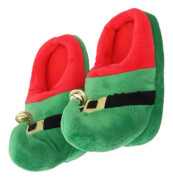 1 Par Santa Claus Tofflor Jultofflor Elfdräkt Tillbehör