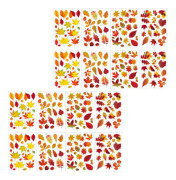 Yumira 18 Bl?tter Ahornbl?tter Fenster Aufkleber, Herbst Fenster