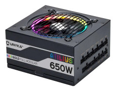 Unykach Strömförsörjning Atilius Rgb Atx 650w Durchsichtig