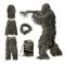 5-i-1 Ghillie Suit, 3D Kamouflage Jaktkläder Inkluderar Jacka, Byxor, Huva, Bärväska
