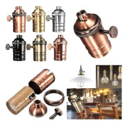 Lamphållare i mässing. E26 / E27 Retro Antik Koppar Lampsockel