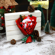 Åtta julbukett julklappsaskar med bomull tall frukt torkad blombukett jul äppellåda dekoration 18*10cm