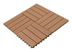 WPC terrassplattor 30x30 cm 11 st 1 m2 Brun - SURENHAP - J08343