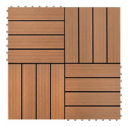 Terrassplattor 22 st 30 x 30 cm 2 m² WPC Brun - SURENHAP - J12010