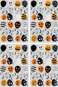 4 set Halloween glasfönsterdekaler spöke zombie pumpa spindel statiska fönsterdekaler semesterfestdekoration
