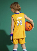 Kobe Bryant No.24 Baskettröja Set Lakers Uniform för barn tonåringar W Yz Yellow XS (110-120CM)