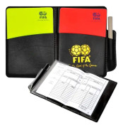 Fotbollsdomarkort Set i PVC, Röda och Gula Kort med Penna och Fodral, Resultatböcker, Perfekt för Fotbollsmatcher