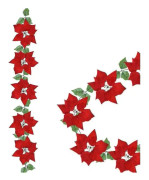 Röd Julstjärna Julgirland Juldekorationer Jul