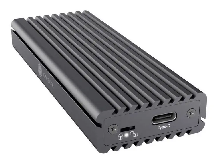 ICY BOX IB-1817MC-C31 - Förvaringslåda - M.2 - M.2 NVMe Card / SATA 6Gb/s - USB-C 3.1 (Gen 2) - grå