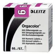 Leitz Orgacolor - Självhäftande flik - 6 - lila (pack om 500)