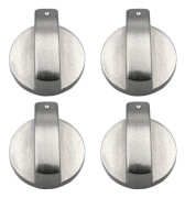 Grape Pp Gas spis knoppar, 4 stycken, metall,6 mm, silverfärgad