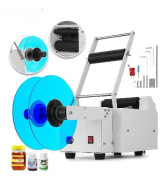 Flasketiketteringsmaskin - MT-50 Semi-automatisk, rund flasketikettmaskin med 0,04 tum/1mm noggrannhet & 50 st/min hastighet